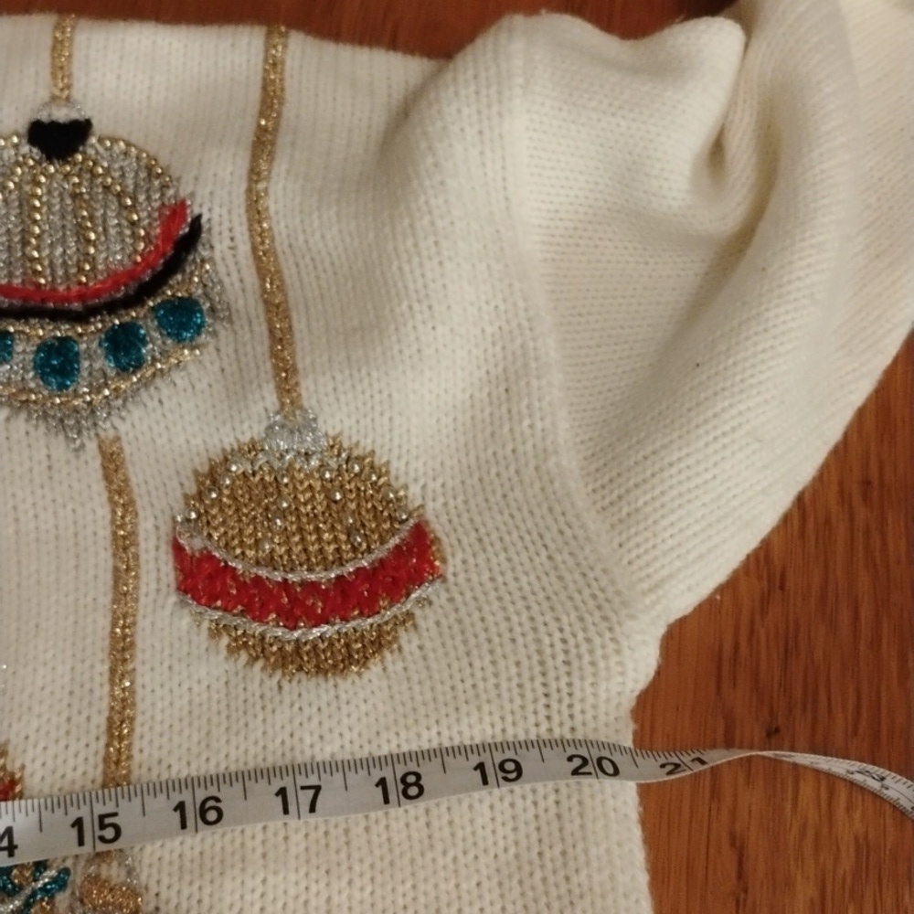 Dana Scott retro style ornament Christmas sweater. Size large. - Picture 8 of 9